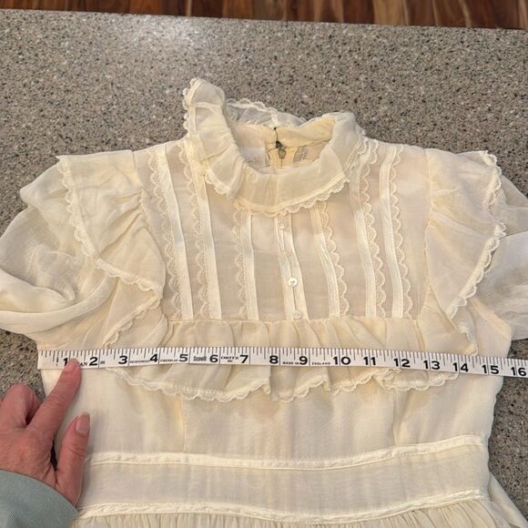 GUNNE SAX BY JESSICA 1970s Vintage Prairie Style Long Sleeve Maxi Dress - Picture 16 of 17